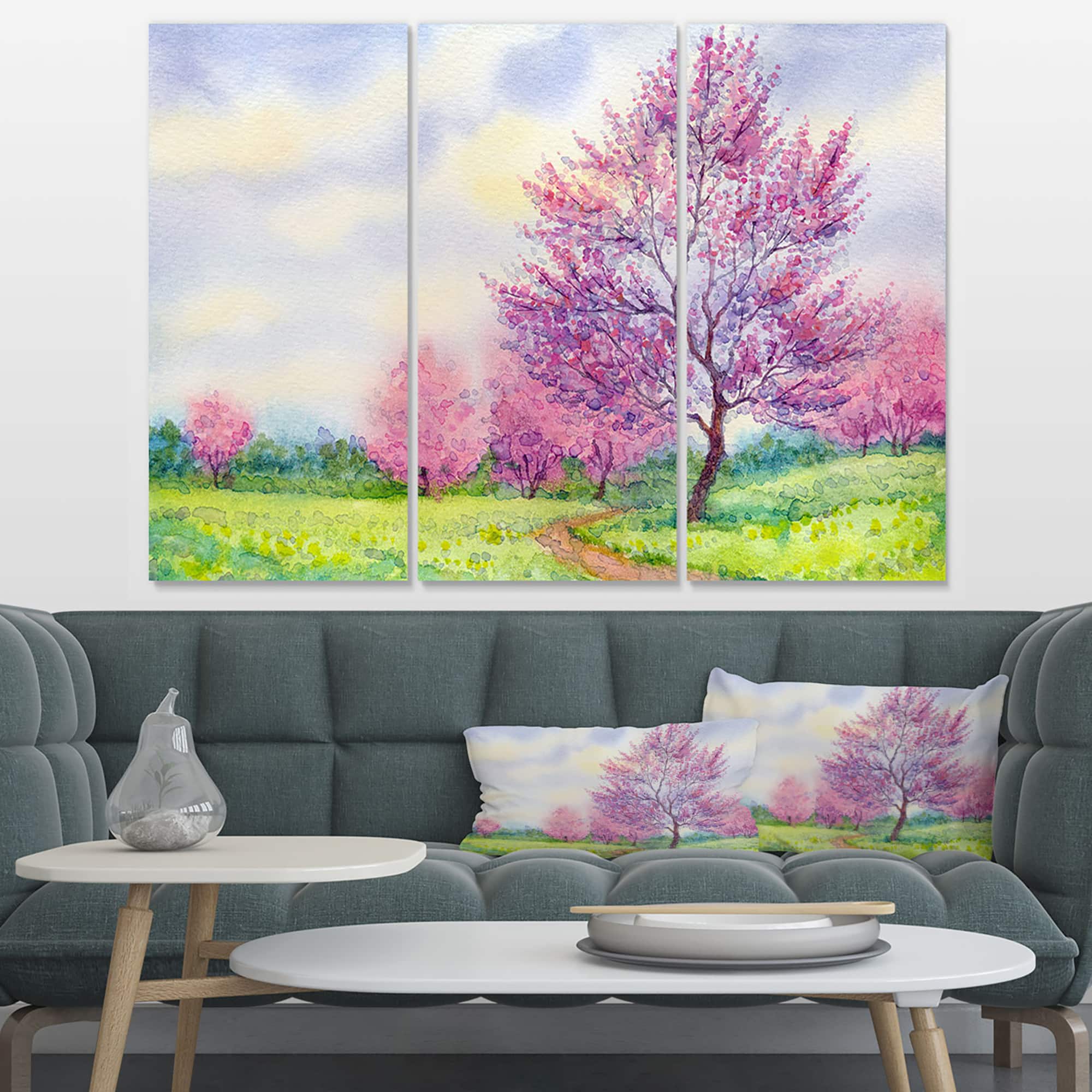Designart - Purple Spring Landscape